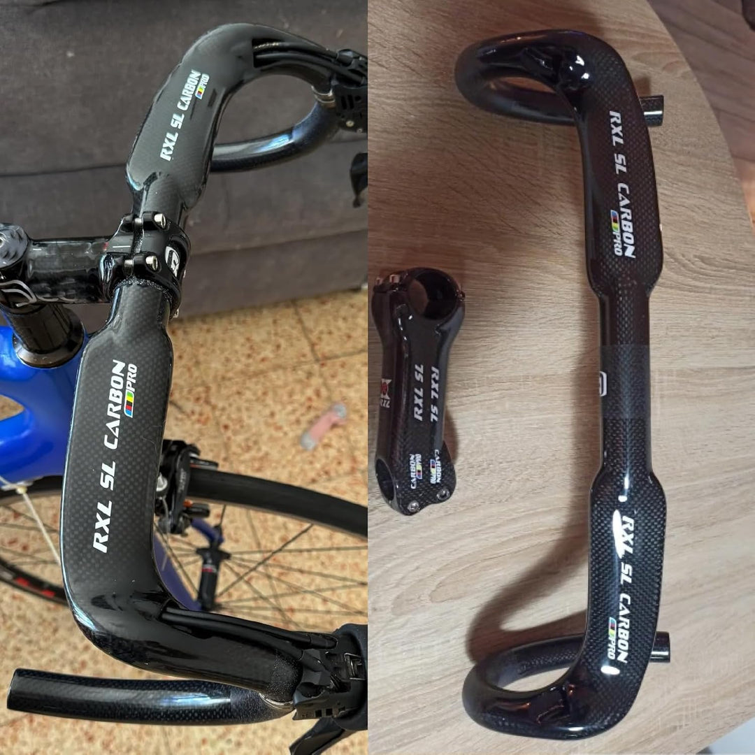 RXL SL rennrad carbon lenker 31.8mm schwarz 3K glänzend Aero Tropfen Lenker Interne Kabel für Racing