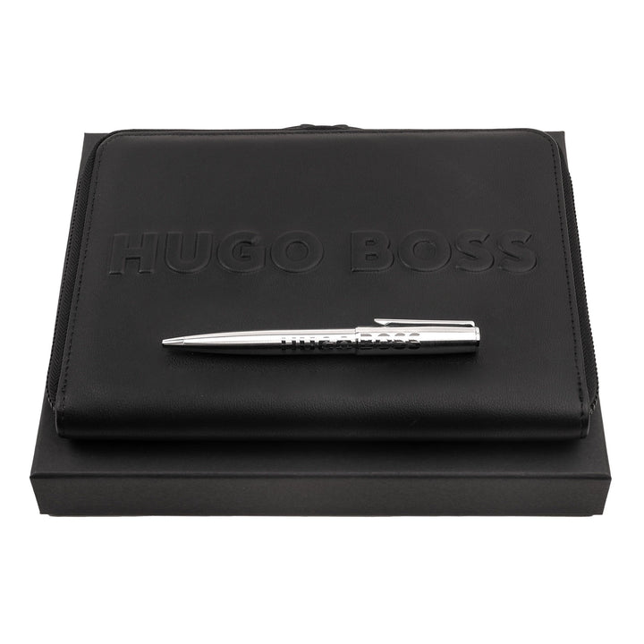 Hugo Boss Schreib-Set HPBM209 (Kugelschreiber & A5 Konferenzmappe) | Geschenkbox