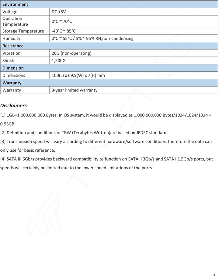 Timetec SSD 3D NAND TLC SATA III 6 Gb/s 2,5 Zoll 7 mm(0,28 Zoll)200 TBW Lesegeschwindigkeit Bis zu 5
