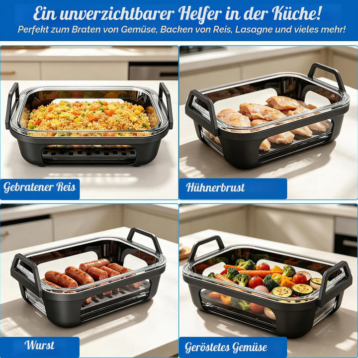 Auflaufform Airfryer für Ninja Heissluftfritteuse AF400EU/DZ400EU/AF500EU/COSORI Heissluftfritteuse