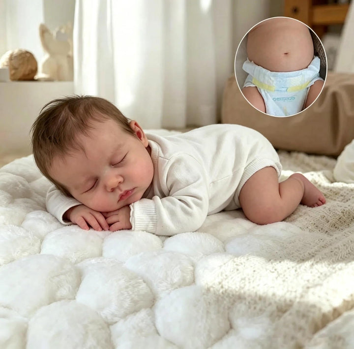 Zero pam Reborn Baby Vollsilikon Lebensecht Mädchen, 50CM Reborn Babypuppen Wie Echt, Realistische N