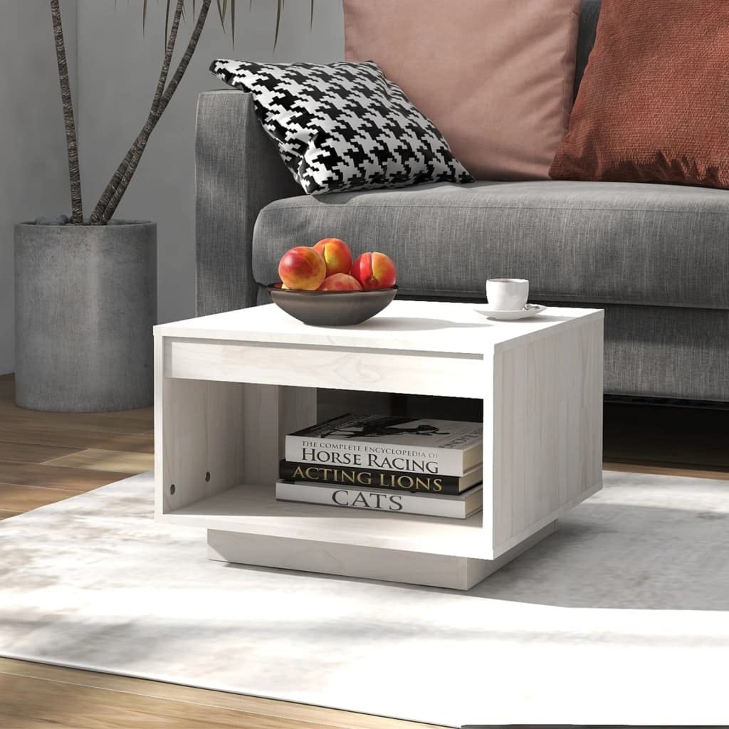 50x50x33,5 cm Beistelltisch Holz Wohnzimmer Tisch für Couch Quadratischer Wohnzimmertisch Modern Kle