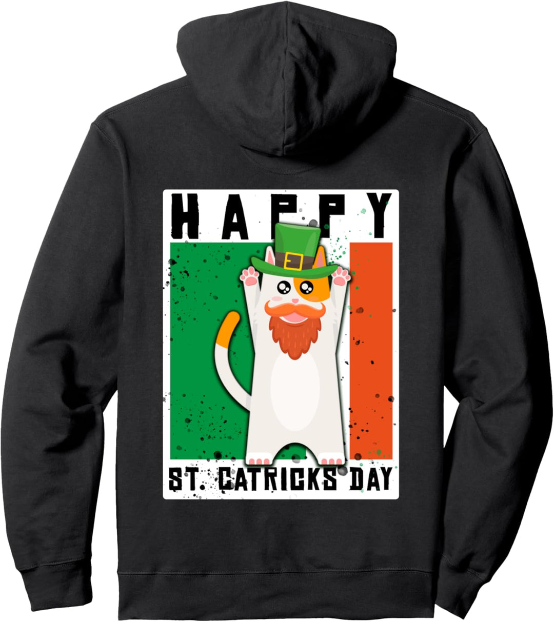 Happy St Catricks Day Katze Spruch St. Patricks Day Geschenk Pullover Hoodie