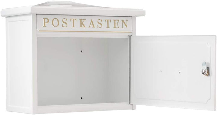 BURG-WÄCHTER Klassischer Briefkasten ohne Zeitungsfach und Namensschild, Verzinkter Stahl, Einwurf-F