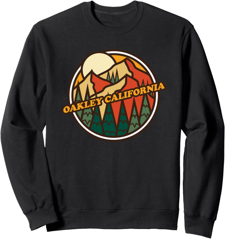 Oakley, Kalifornien, Vintage-Souvenirdruck zum Bergwandern Sweatshirt