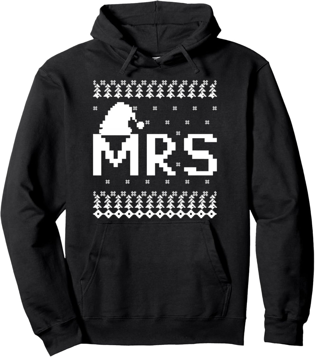 Lustiges Damen-Outfit mit Weihnachtsmann-Motiv Pullover Hoodie