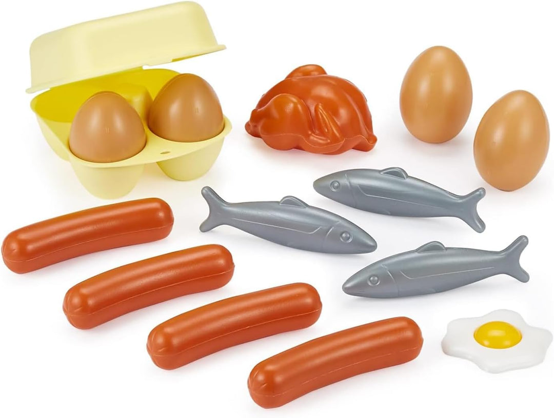 Ecoiffier - 75tlg. Lebensmittel-Set - für Kinder ab 18 Monaten, ideales Zubehör-Paket für Kaufladen