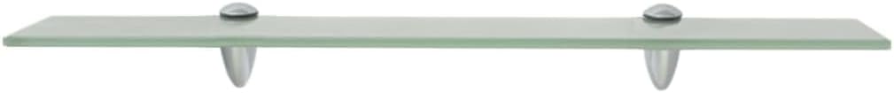 vidaXL Wand Regal Glasregal Glasboden Glasablage Badregal Mattiert 60x10 cm 8 mm Weiss 60 x 10 cm/1,