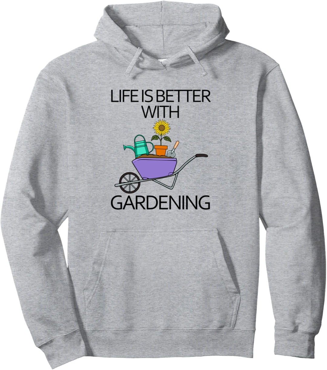 Leben im Garten Ironisch Gärtner Gartenarbeit Pullover Hoodie