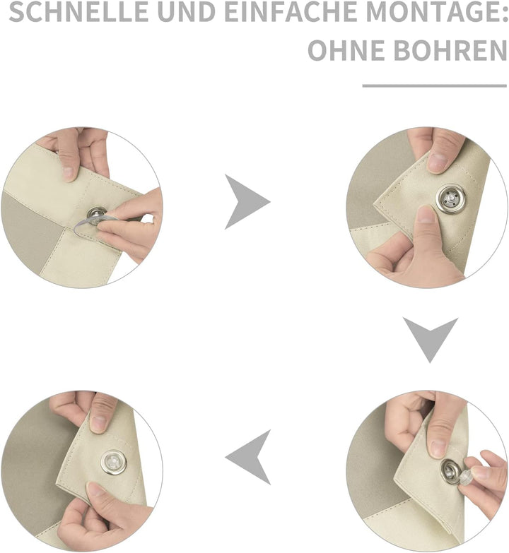 WOLTU Thermo Dachfenster Rollo ohne Bohren Sonnenschutz Verdunkelungsrollo mit Saugnäpfen, Thermorol