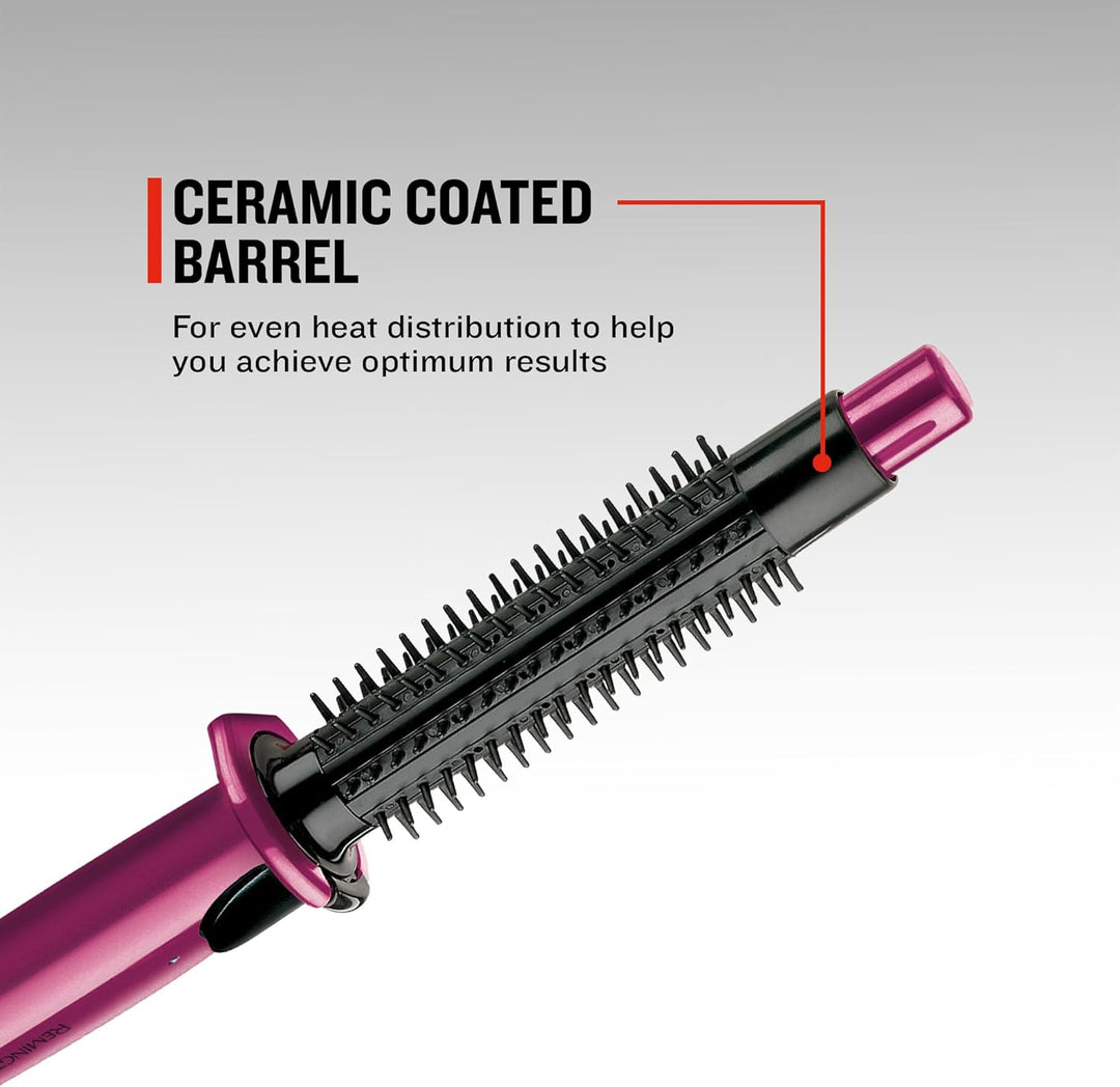 Remington heisse Rundbürste mit Dampf-System CB4N für Wellen, Locken und Volumen, pink/schwarz , 1er