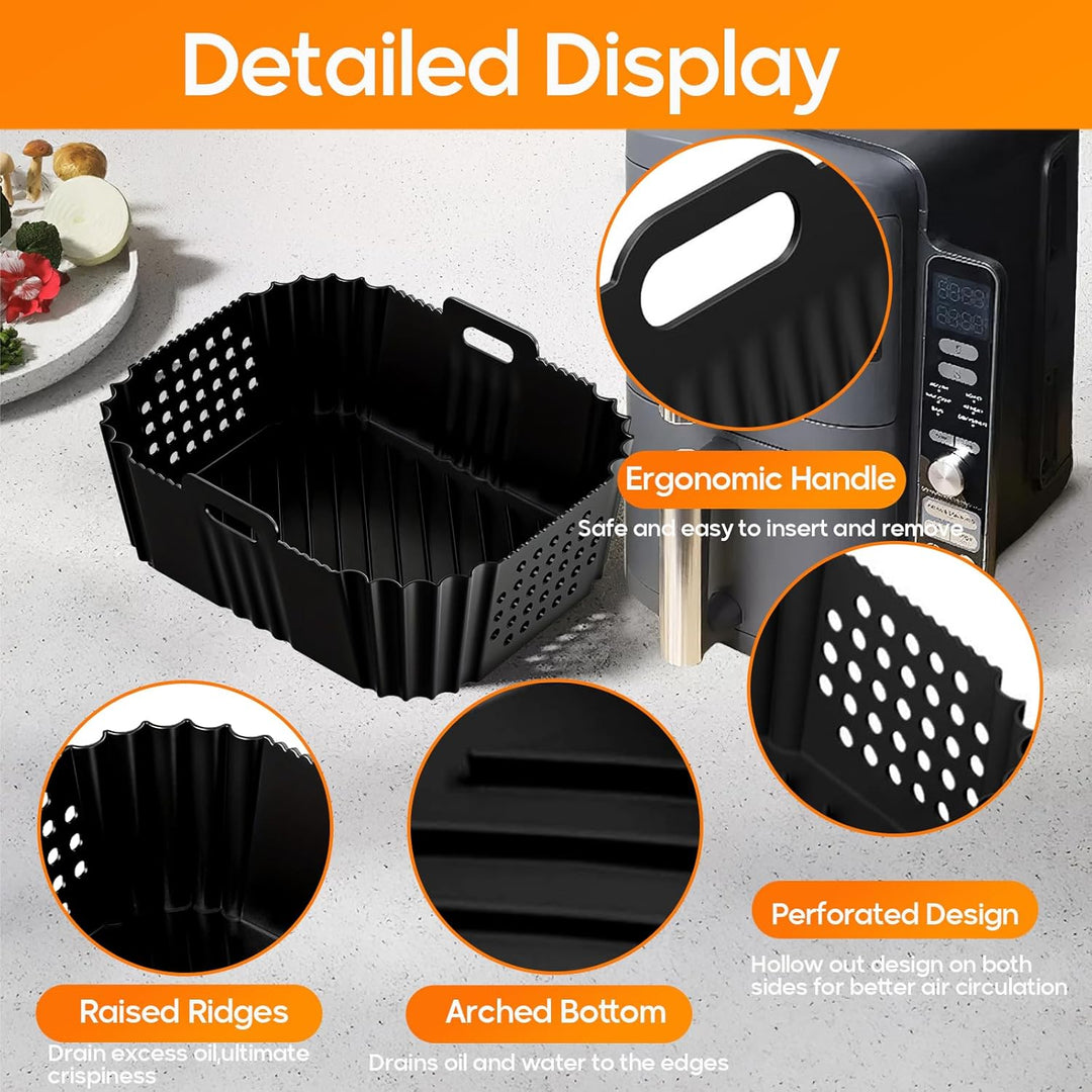 Heissluftfritteuse Zubehör, 21PCS Airfryer Zubehör für Ninja Double Stack XL SL400EU 9,5L, Airfryer