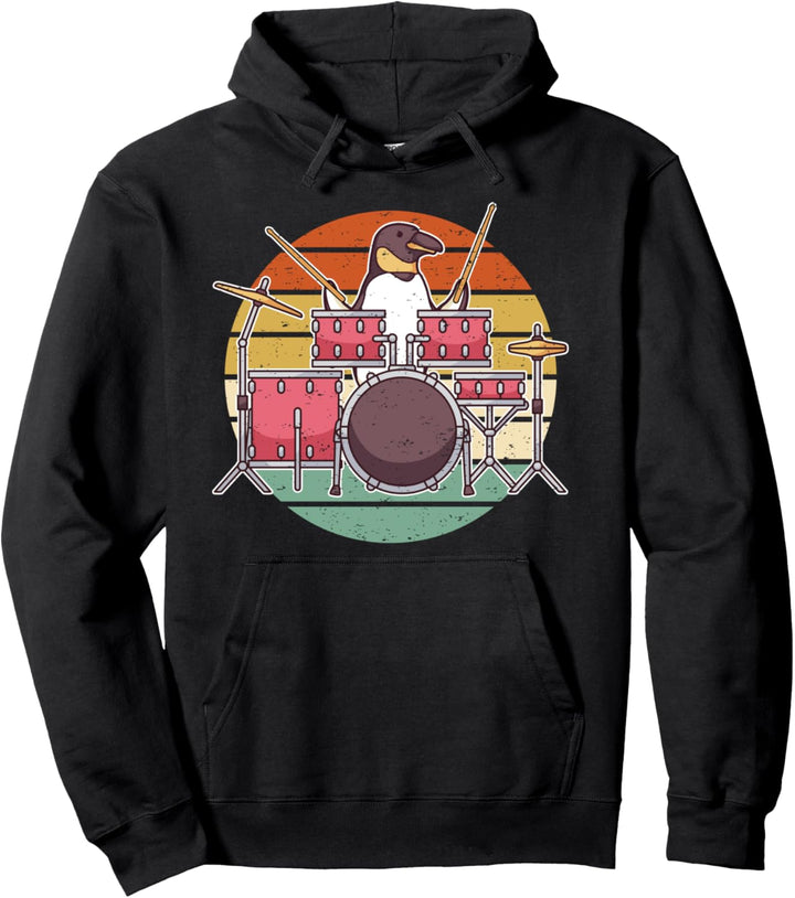 Schlagzeug Drummer Percussion Trommeln I Pinguin Schlagzeug Pullover Hoodie