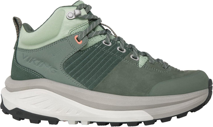 Viking Cerra Hike Mid Gtx W Walking Shoe Unisex, 36 EU Weit Green Light Grey