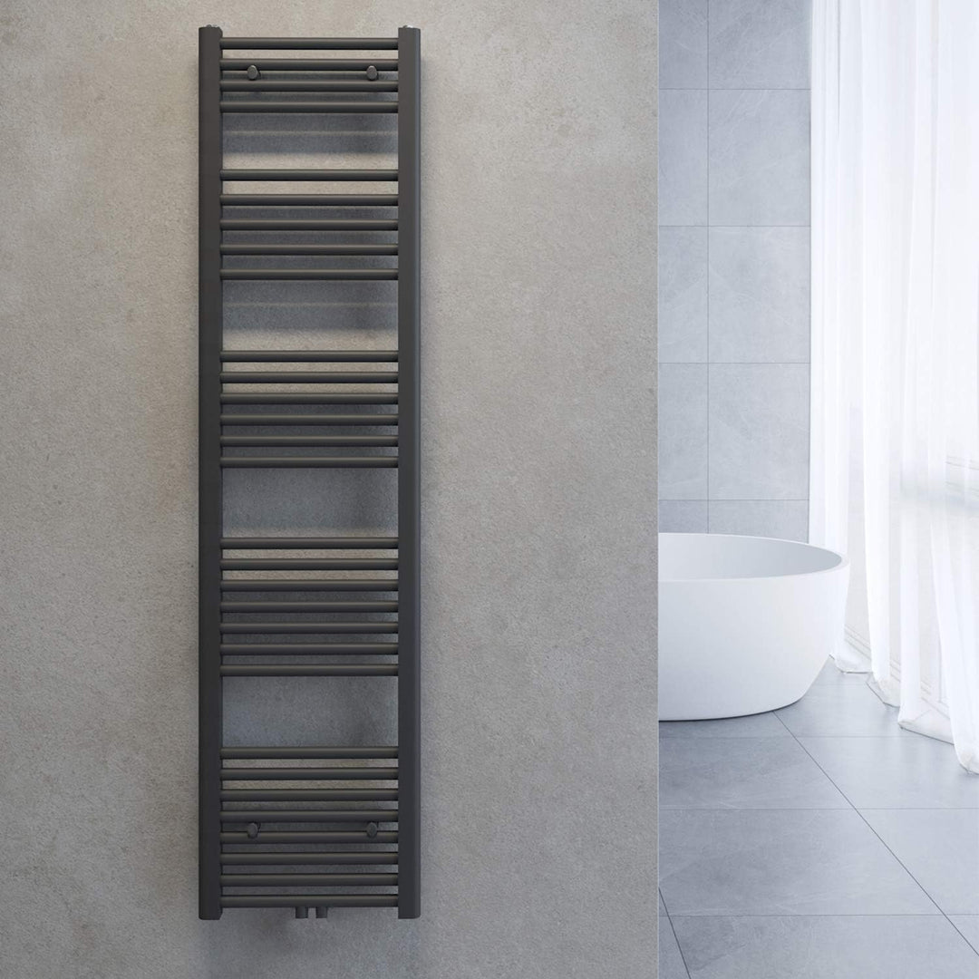 SONNI Handtuchtrockner Heizkörper Bad Mittelanschluss Handtuchwärmer Badheizkörper Anthrazit Gerade