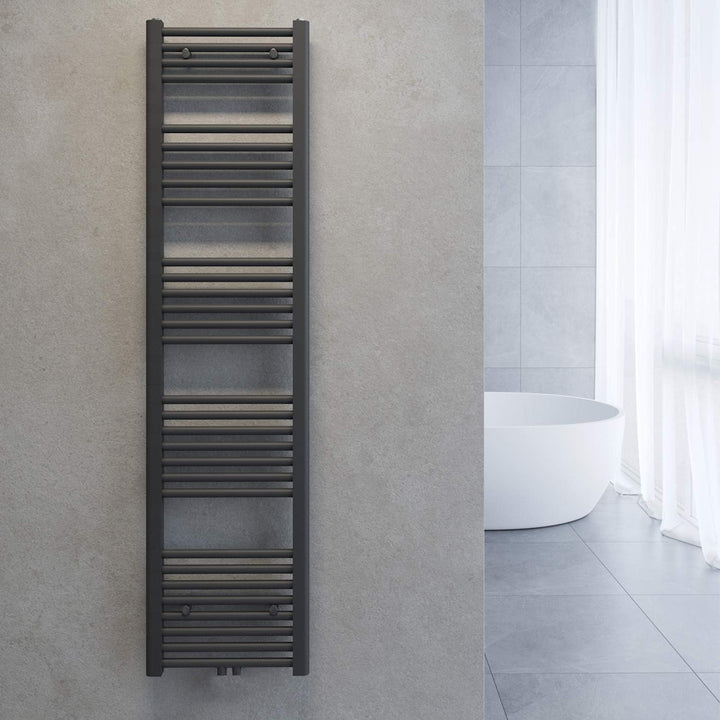 SONNI Handtuchtrockner Heizkörper Bad Mittelanschluss Handtuchwärmer Badheizkörper Anthrazit Gerade