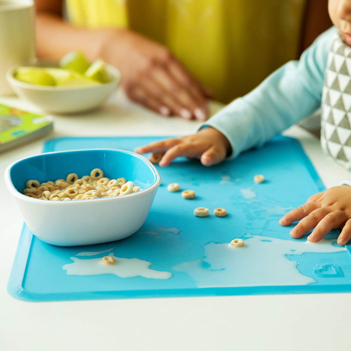 Munchkin Silikon-Tischsets für Kinder, 2er-Pack, blau/lila