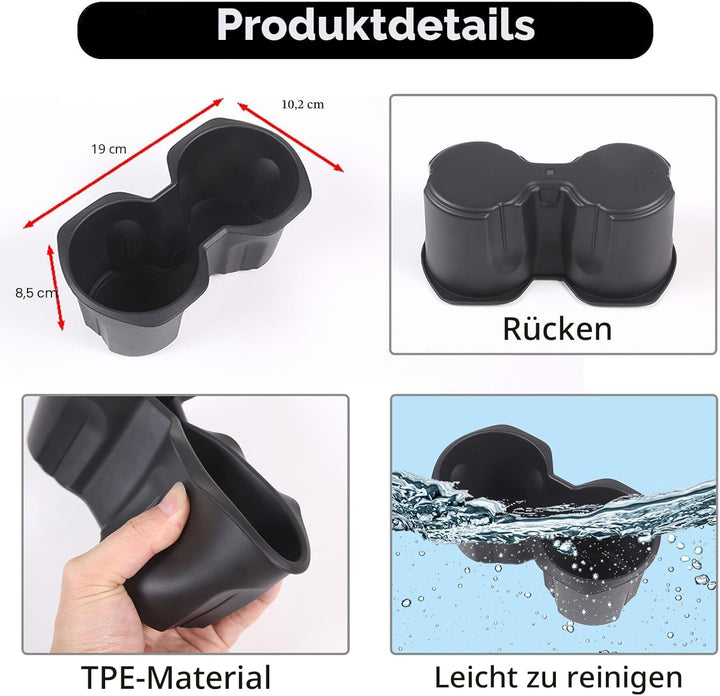 DIYUCAR Mittelkonsole Wasserbecherhalter Flaschenhalter Aufbewahrungsbox für B-M-W X1 U11 2023-2024,