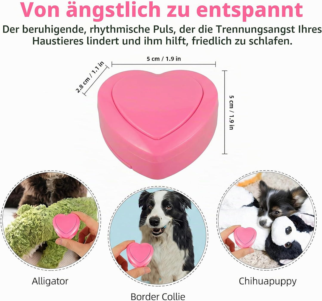 ibasenice Herzschlagsimulator für Stofftiere, batteriebetriebene, pulsierende Herzvibrationsbox zur