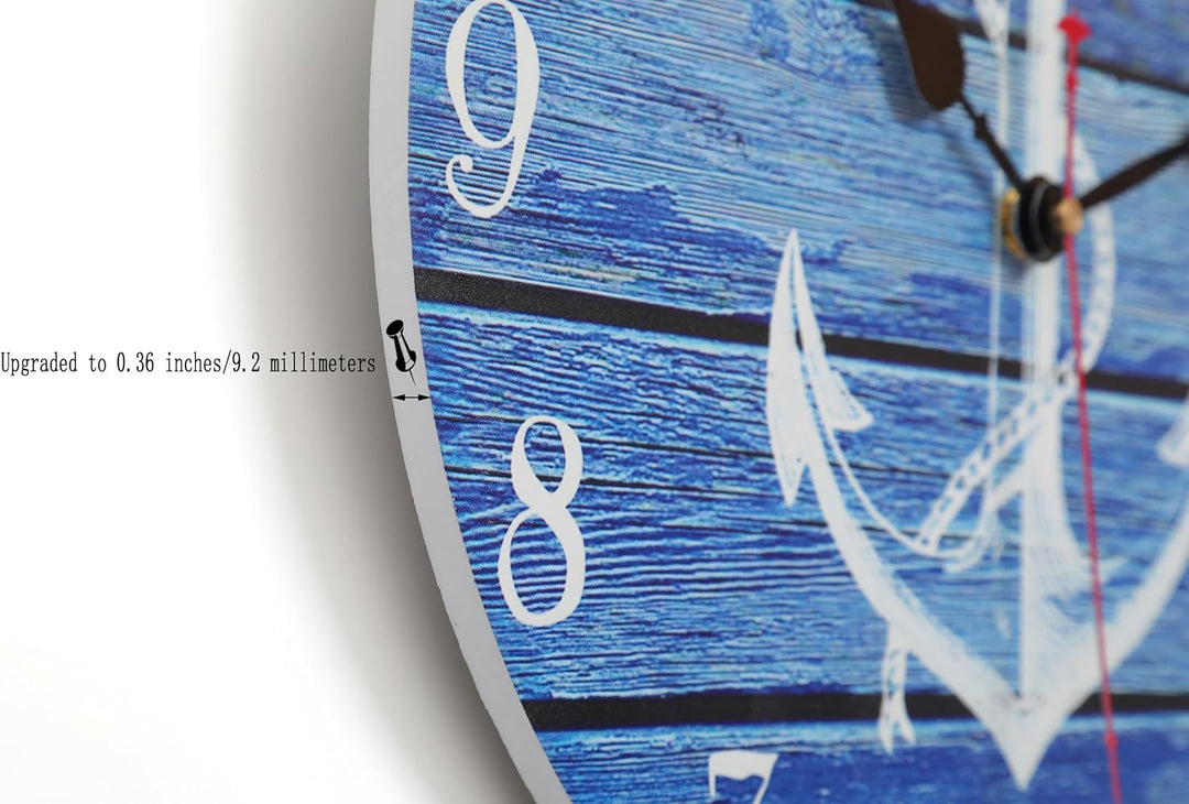 keivmlvt Moderne Wanduhr, leise, Nicht tickend, dekorative Uhr für Küche, Wohnzimmer und Büro 32.5CM