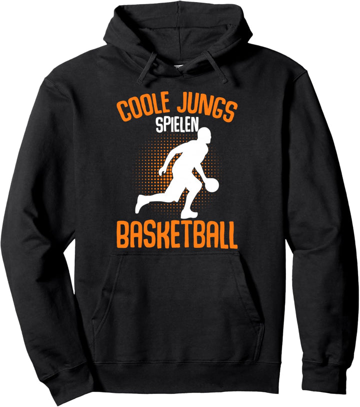 Coole Jungs spielen Basketball Basketballer Jungen Kinder Pullover Hoodie