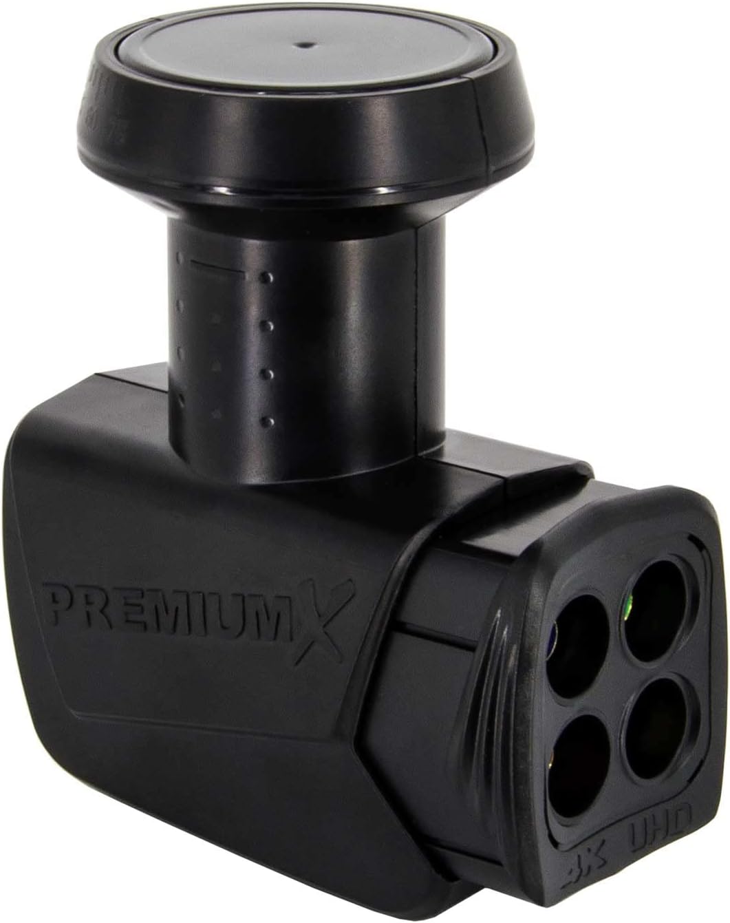 PremiumX Balkon Satelliten-Komplettanlage 4 Teilnehmer 60cm SAT Antenne Quad LNB 10m Kabel 8X F-Stec