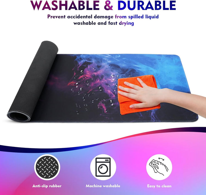 Giecy Gaming Mauspad XXL, Mousepad Gross 800x300mm,Schreibtischunterlage mit Rutschfester Gummibasis