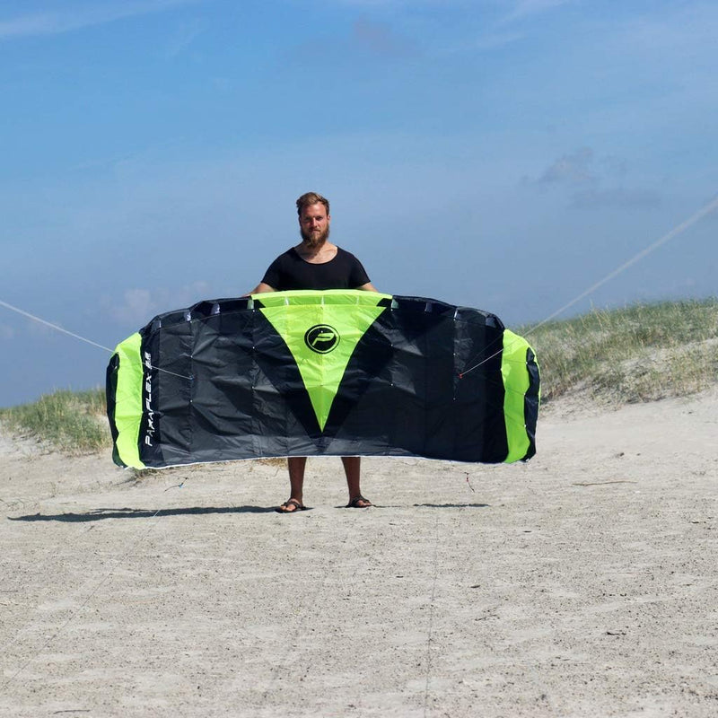 Wolkenstürmer® Paraflex Quad 4-Leiner Lenkmatte 2.8 in gelb - „Ready to Fly“ Kite Drachen inkl. Hand