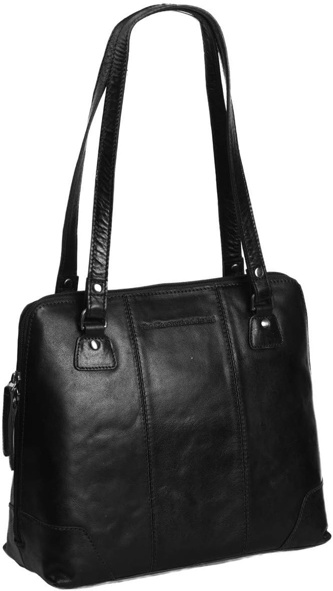 The Chesterfield Brand Antique Buff Elly Schultertasche Leder 30 cm Schwarz Einheitsgrösse, Schwarz