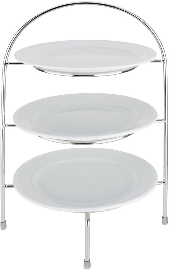 Olympia Plate Stand for 3x Plates up to 8 1/4", Weiss 8 1/4 zoll Klassisch-wei, 8 1/4 zoll Klassisch