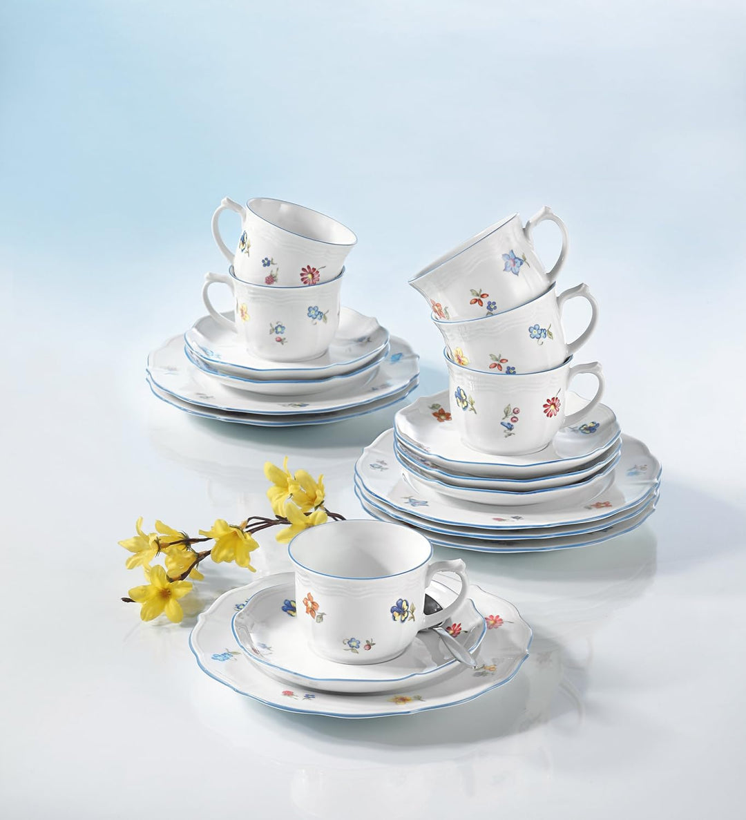 Suppenteller 23cm Fahne SONATE NOSTALGIE 34032 Seltmann (6 Stück)