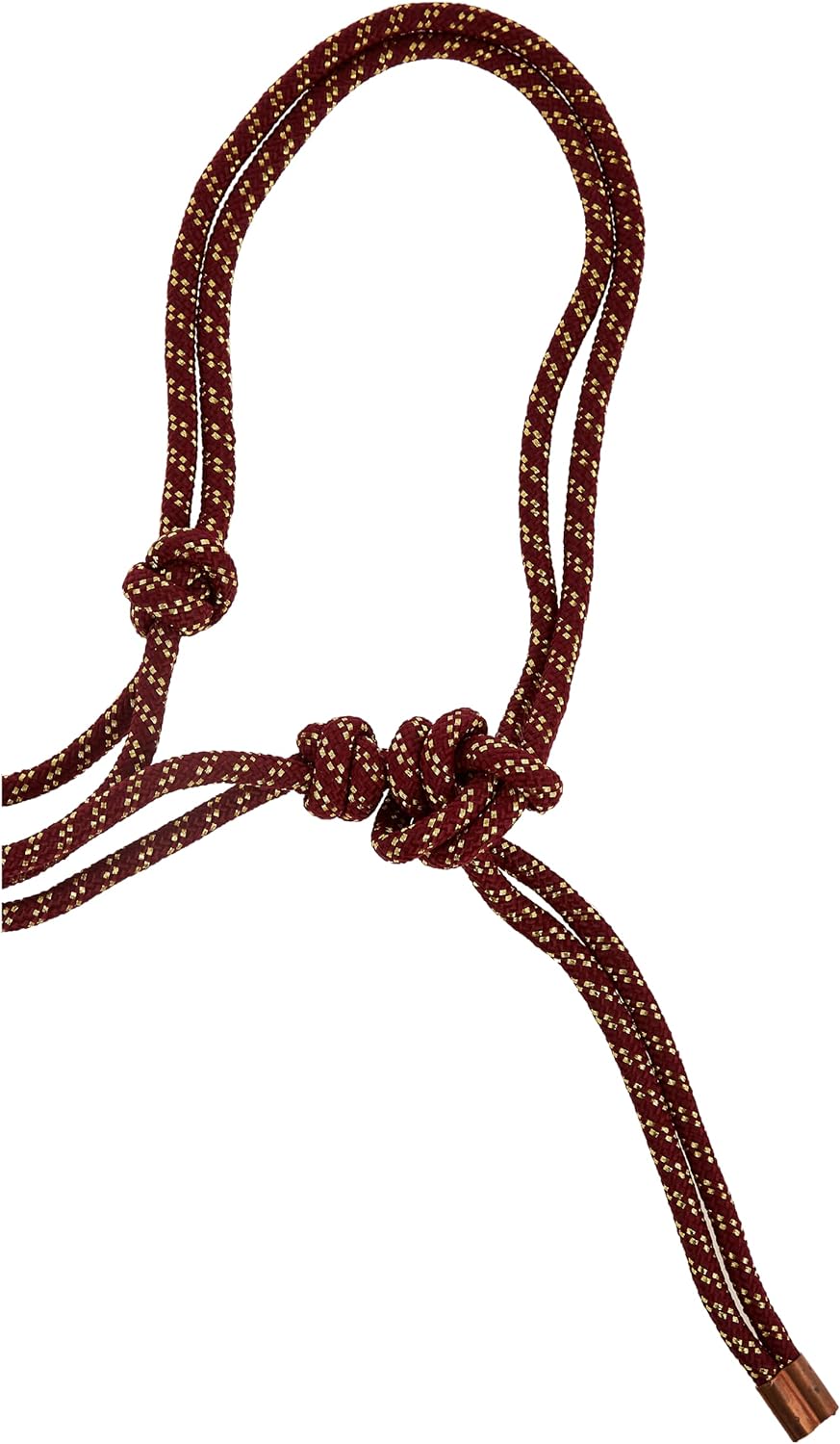 Weaver Leather Halfter und Leine aus geflochtenem Diamant Sangria/Gold, Sangria/Gold