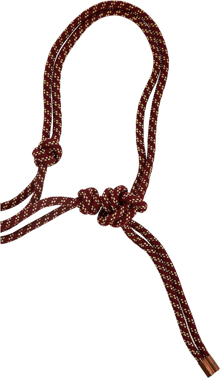 Weaver Leather Halfter und Leine aus geflochtenem Diamant Sangria/Gold, Sangria/Gold