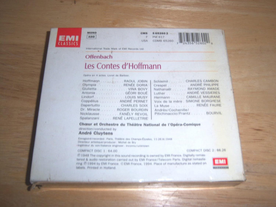 Offenbach: Contes d'Hoffmann (franz.), Audio-CD