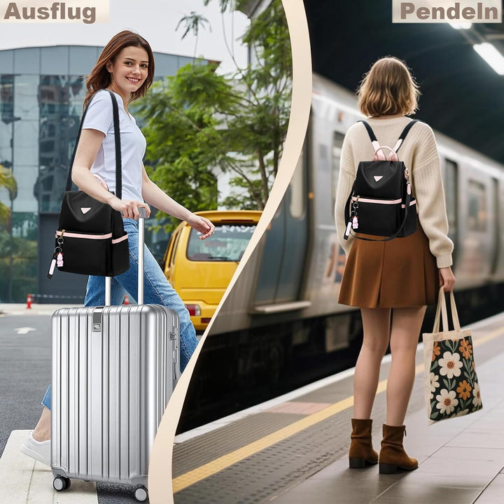Leathario Damen Rucksack klein，Rucksack Anti Diebstahl，Rusack für Mädchen Und Fraun，Cityrucksack Mod