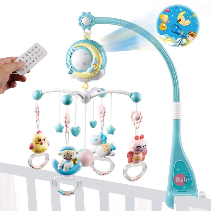 Mini Tudou Baby Mobile, Babybett mit Musik und Licht, Timing-Funktion, Projektor, Fernsteuerung, Bab