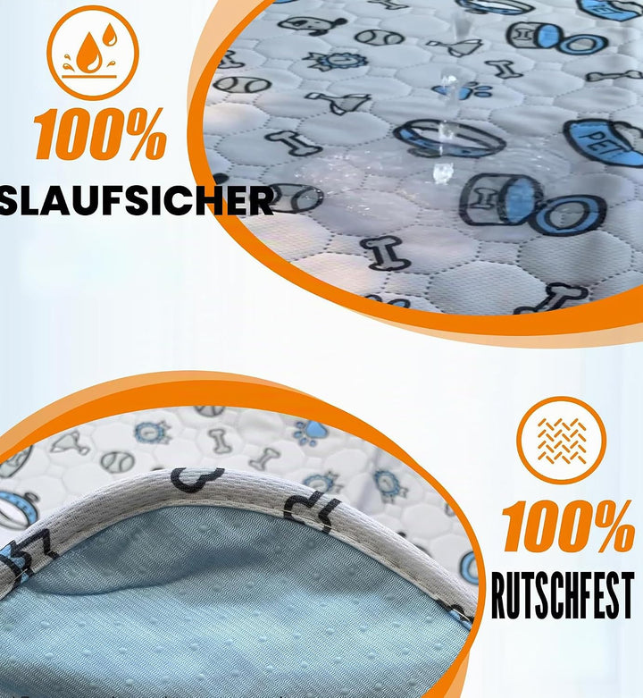 Waschbar Haustier-Urinunterlage, 2 Stück Wiederverwendbare Welpenunterlagen Matte für Hunde, Schnell