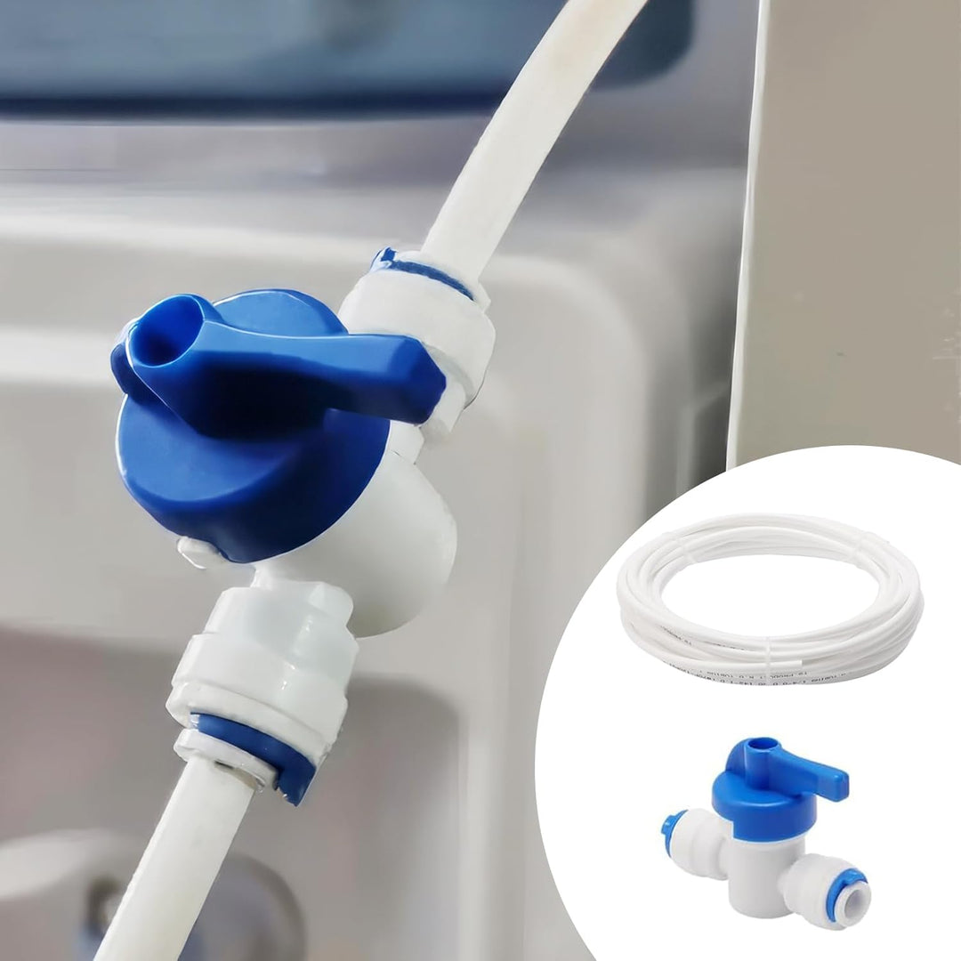 10 M Wasserversorgung Rohr Schlauchanschlussset, 1/4" PE-Schlauch für RO-Wasserfiltersystem-Kühlschr