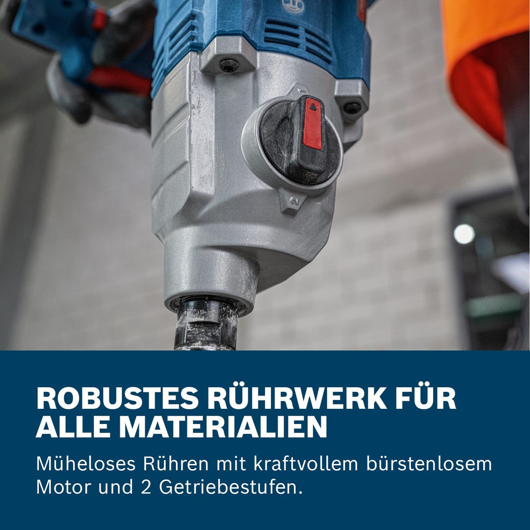 Bosch Professional 18V System Akku-Rührwerk GRW 18V-160 (incl. 1x Verlängerung 7 cm (M14-M14), 2x Sc