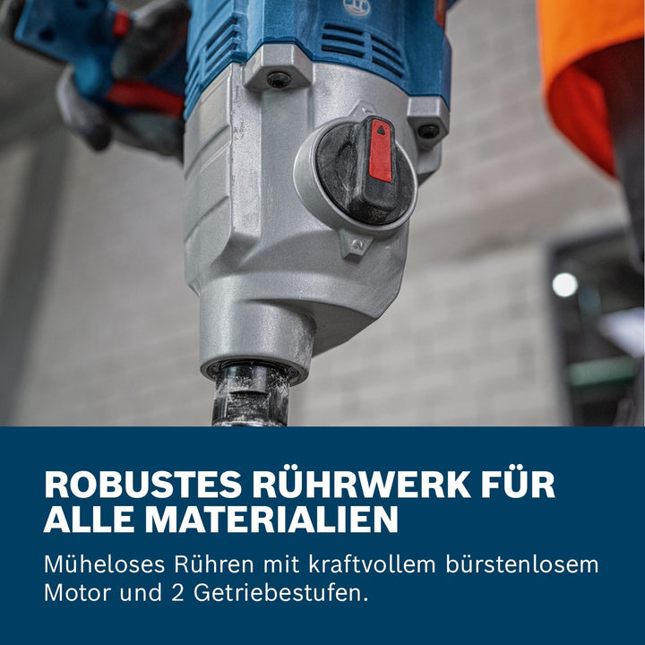 Bosch Professional 18V System Akku-Rührwerk GRW 18V-160 (incl. 1x Verlängerung 7 cm (M14-M14), 2x Sc