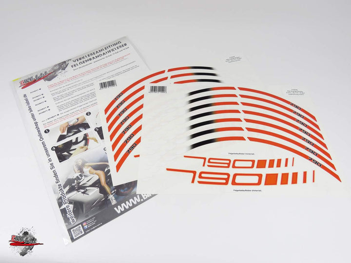 BIKE-label Felgenbett Felgenrand Aufkleber kompatibel mit KTM 790 Duke 710039b
