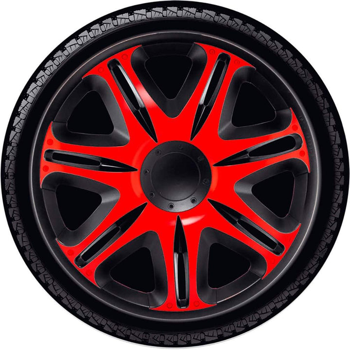 Satz J-Tec Radzierblenden Nascar 15-Zoll Schwarz/Rot 15-inch Schwarz/Rot, 15-inch Schwarz/Rot