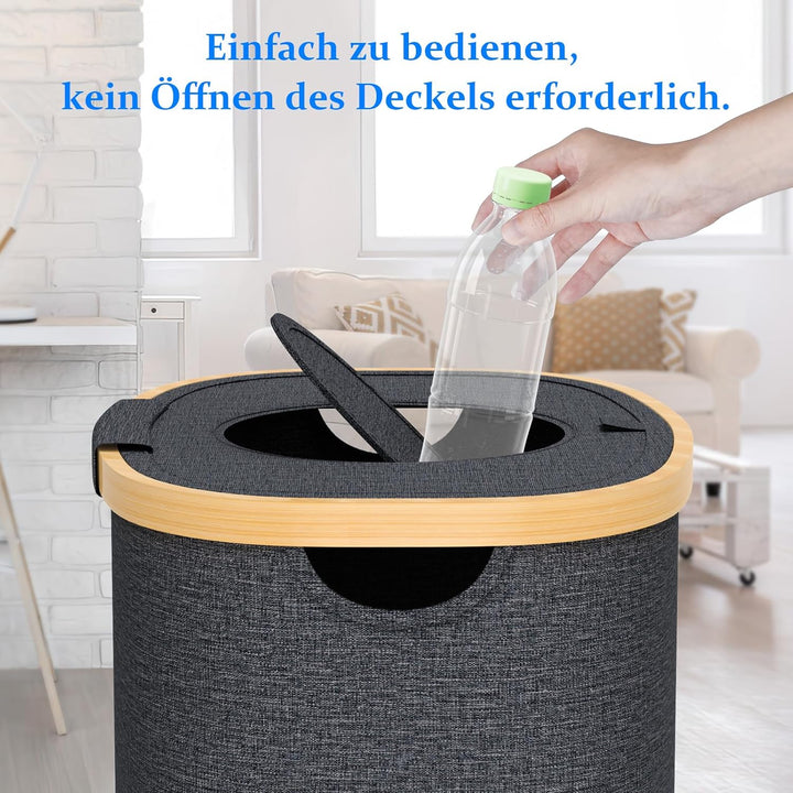 110L Pfandflaschen Sammelbehälter mit Deckel, Gross Pfandflaschen Aufbewahrung Flaschensammler Leerg