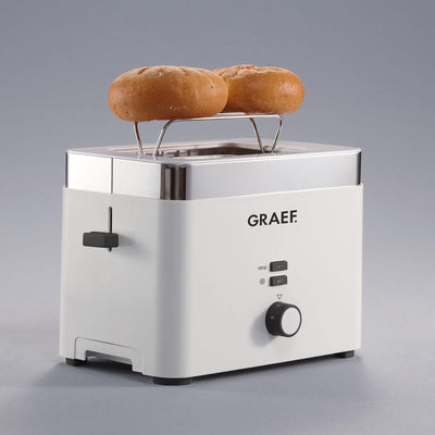 Graef Edelstahl Wasserkocher WK 61 Acryl, weiss & Graef Toaster TO 61, weiss Bundle mit Toaster