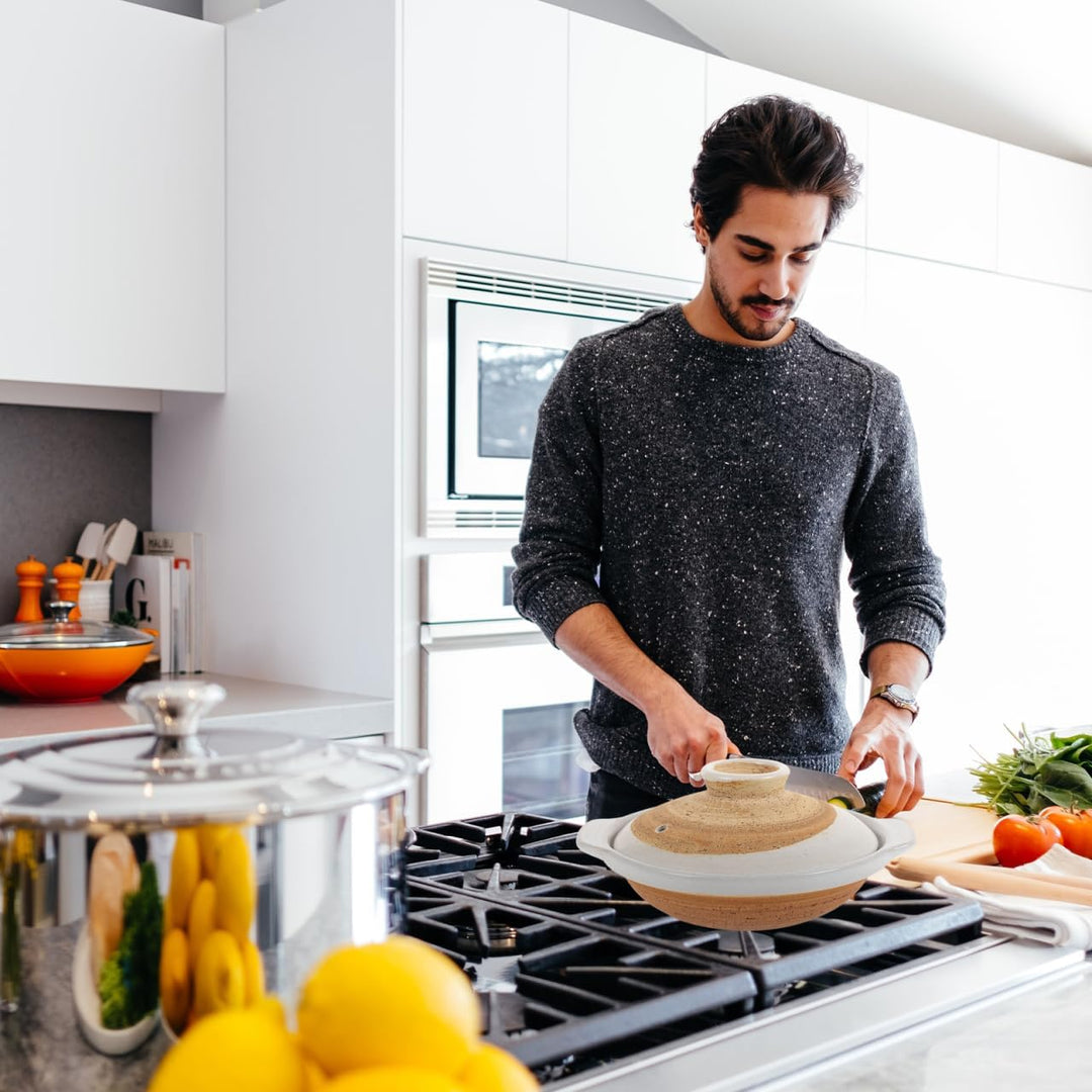 HEMOTON Japanischer Donabe Keramik Claypot Reispopf Mit Deckel Hitzebeständiger Tontopf Für Asiatisc