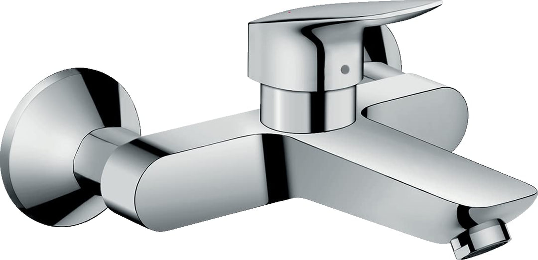 hansgrohe Waschtischarmatur Aufputz für Wandmontage Logis, Wasserhahn Bad ohne Ablaufgarnitur, Badar