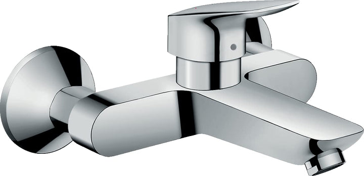 hansgrohe Waschtischarmatur Aufputz für Wandmontage Logis, Wasserhahn Bad ohne Ablaufgarnitur, Badar