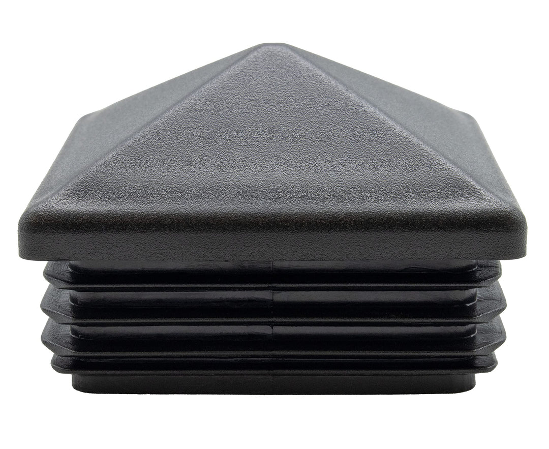 10 Stück Zierstopfen 80x80 mm Schwarz Sichtstopfen Lamellenstopfen Zaunkappen Vierkant für Zaun Zaun