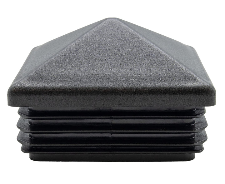 10 Stück Zierstopfen 80x80 mm Schwarz Sichtstopfen Lamellenstopfen Zaunkappen Vierkant für Zaun Zaun