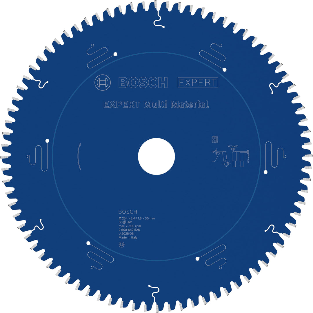 Bosch Professional 1x Kreissägeblatt Expert for Multi Material (für Multimaterial, Sägeblatt Ø 254 x